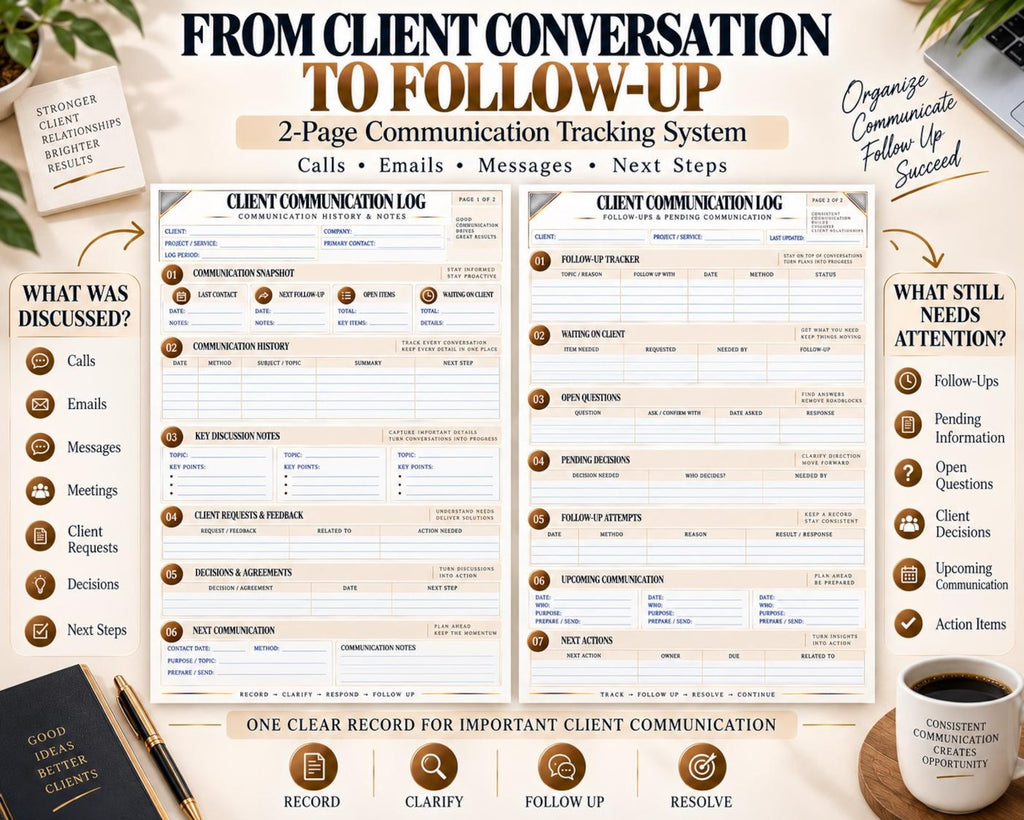 Multi-Page Client Communication Log — image 2 of 10