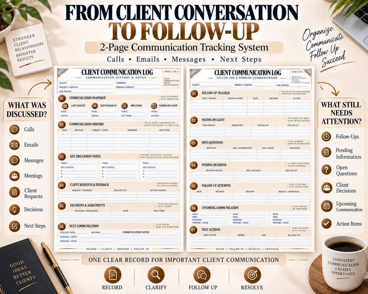 Multi-Page Client Communication Log — image 2 of 10