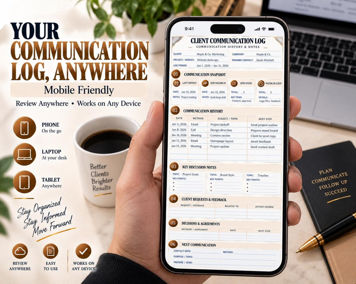 Multi-Page Client Communication Log — image 8 of 10