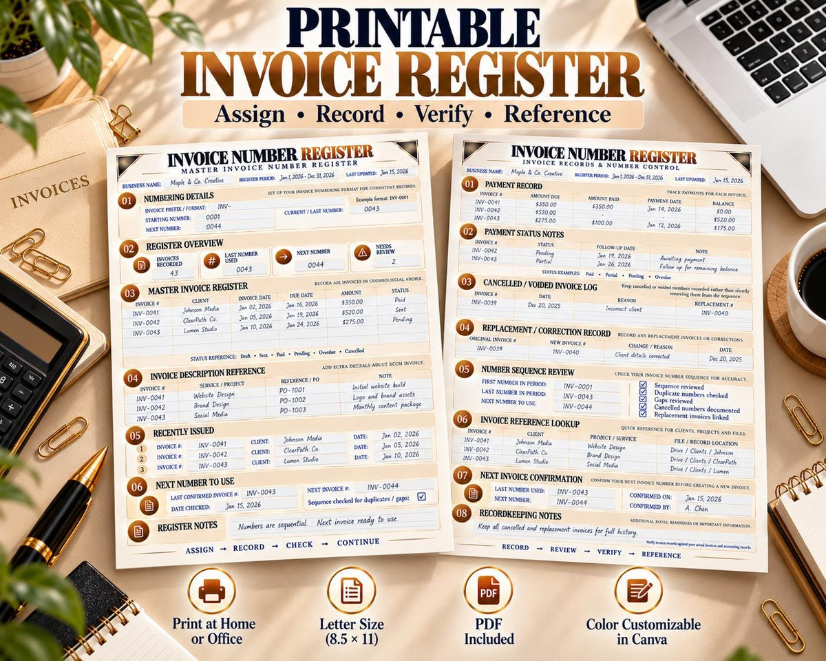 Invoice Number Register — source listing image 7