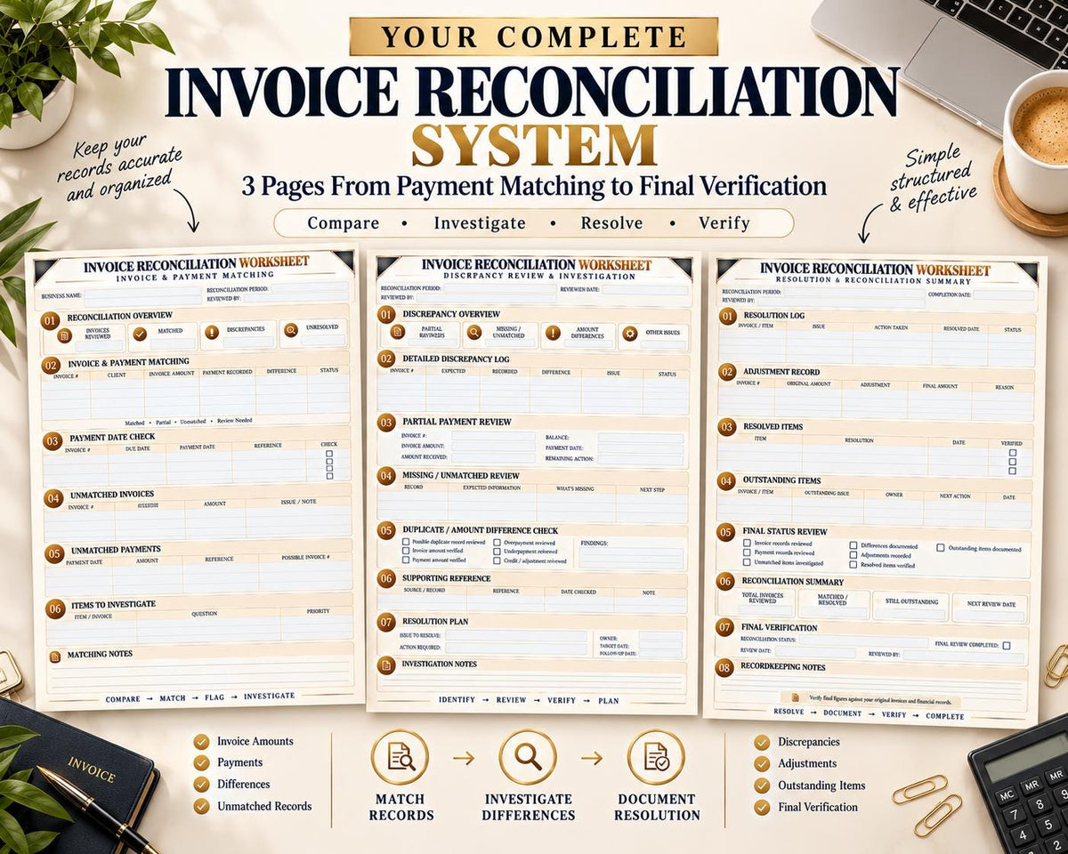 Invoice Reconciliation Worksheet — source listing image 2
