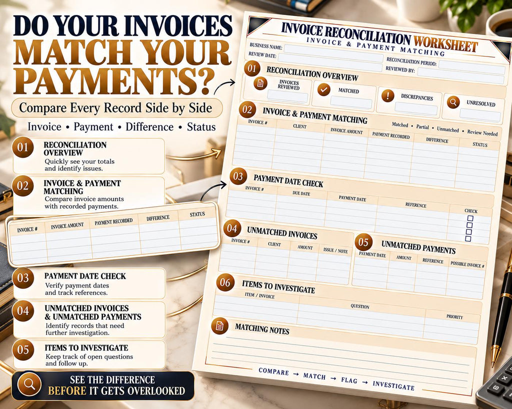 Invoice Reconciliation Worksheet — source listing image 3