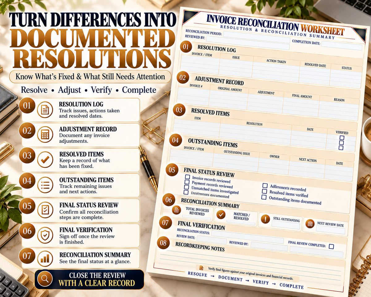 Invoice Reconciliation Worksheet — source listing image 5