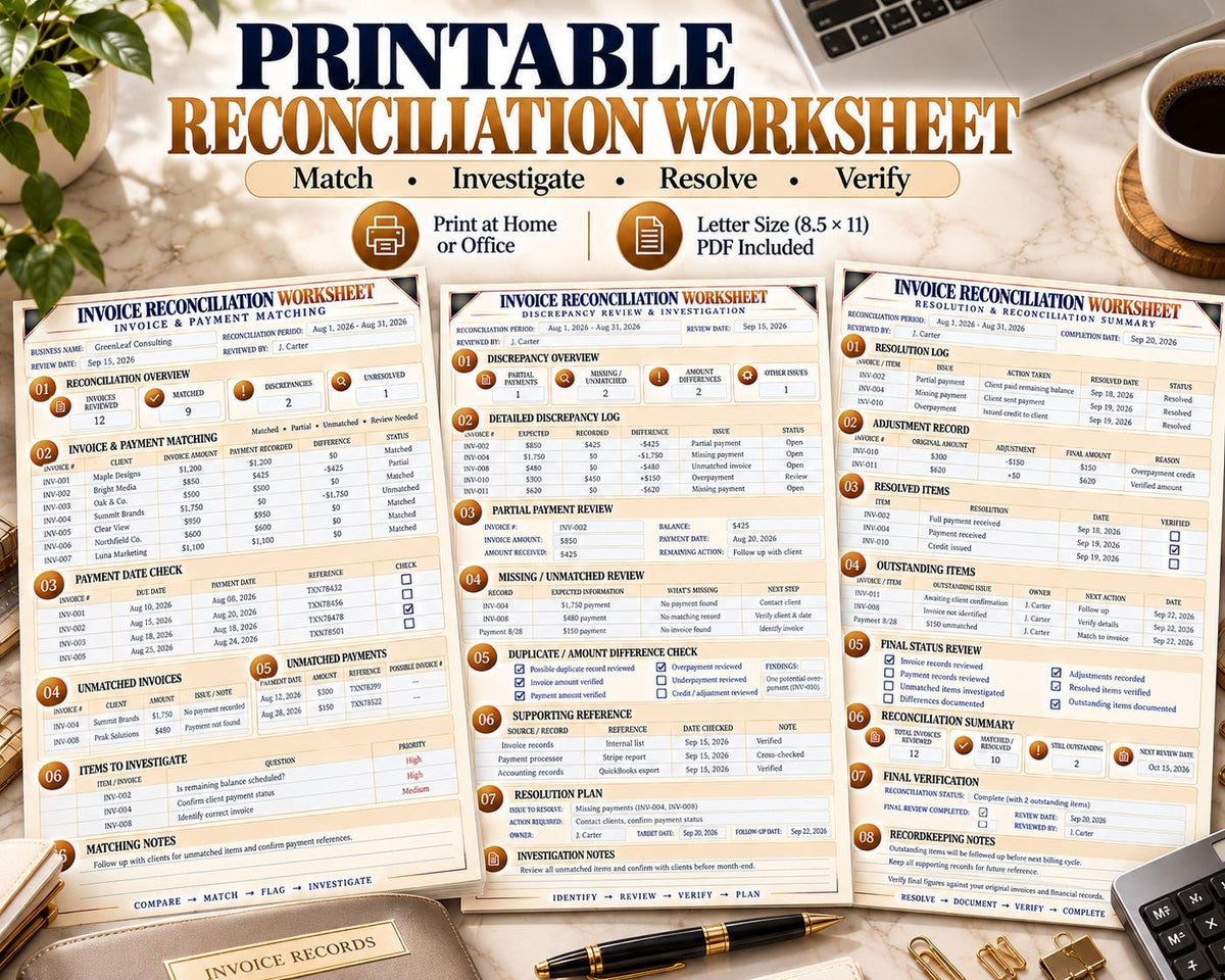 Invoice Reconciliation Worksheet — source listing image 7
