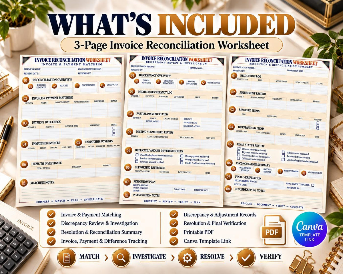 Invoice Reconciliation Worksheet — source listing image 10