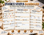Invoice Status Dashboard Canva worksheet preview