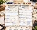 Invoice Due Date Tracker Canva worksheet preview