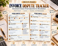 Invoice Dispute Tracker Canva worksheet preview