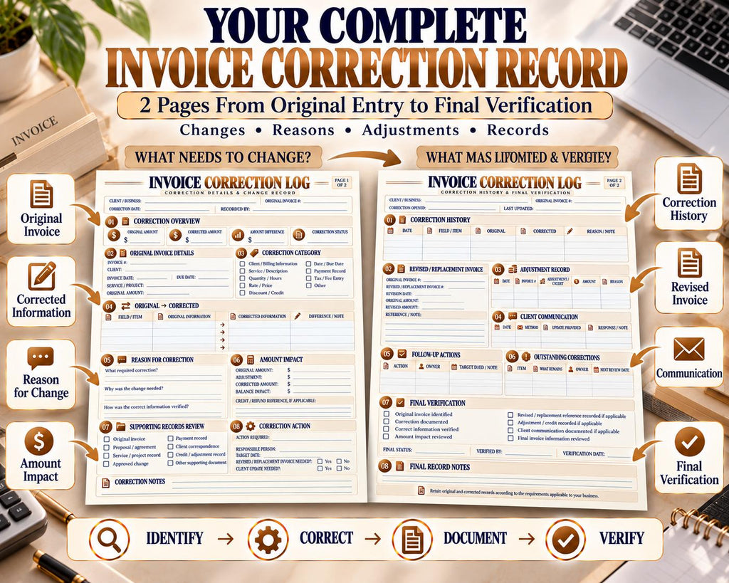 Invoice Correction Log — source listing image 2