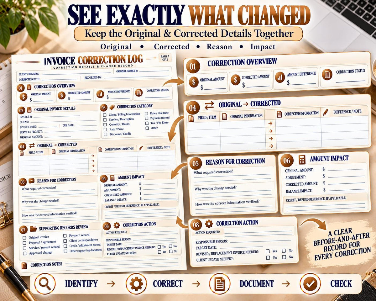 Invoice Correction Log — source listing image 3