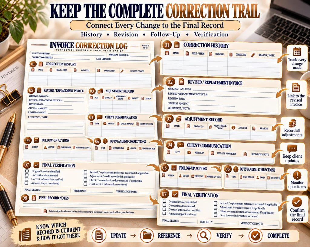 Invoice Correction Log — source listing image 4
