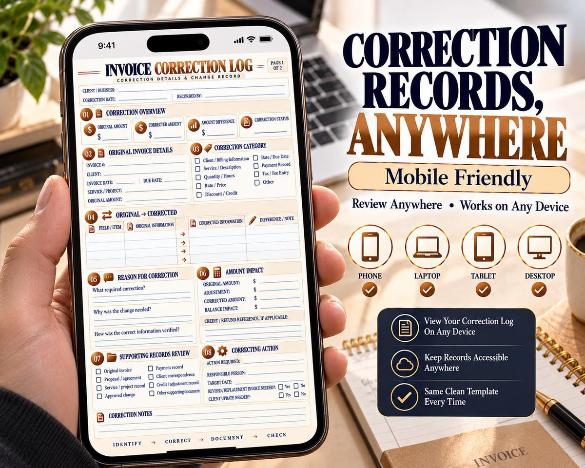 Invoice Correction Log — source listing image 8