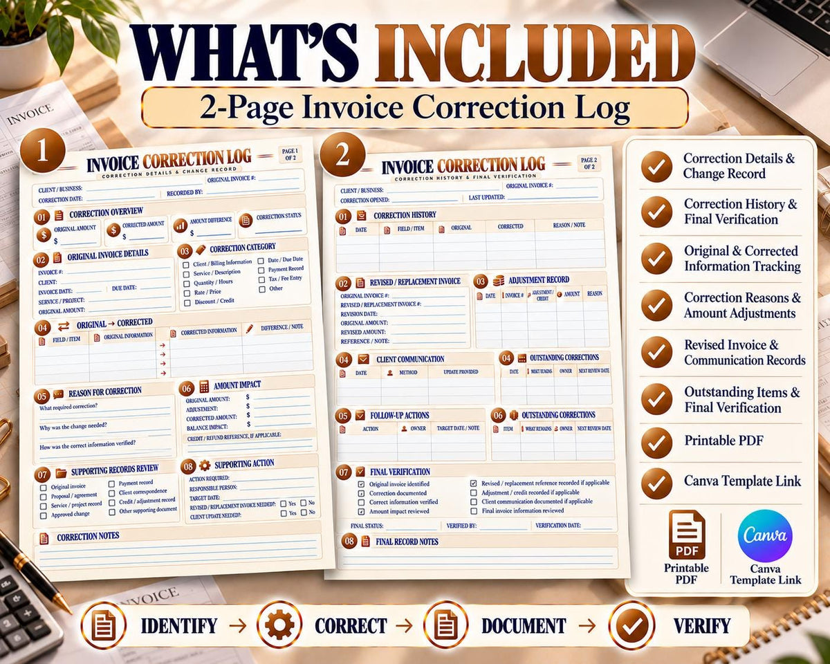 Invoice Correction Log — source listing image 10