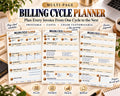 Billing Cycle Planner Canva worksheet preview