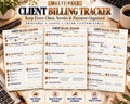 Client Billing Tracker Canva worksheet preview