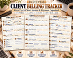 Client Billing Tracker Canva worksheet preview