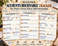 Accounts Receivable Tracker Canva worksheet preview