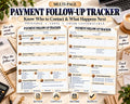 Payment Follow-Up Tracker Canva worksheet preview