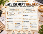 Late Payment Tracker Canva worksheet preview