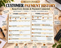 Customer Payment History Canva worksheet preview