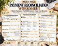 Payment Reconciliation Worksheet Canva worksheet preview