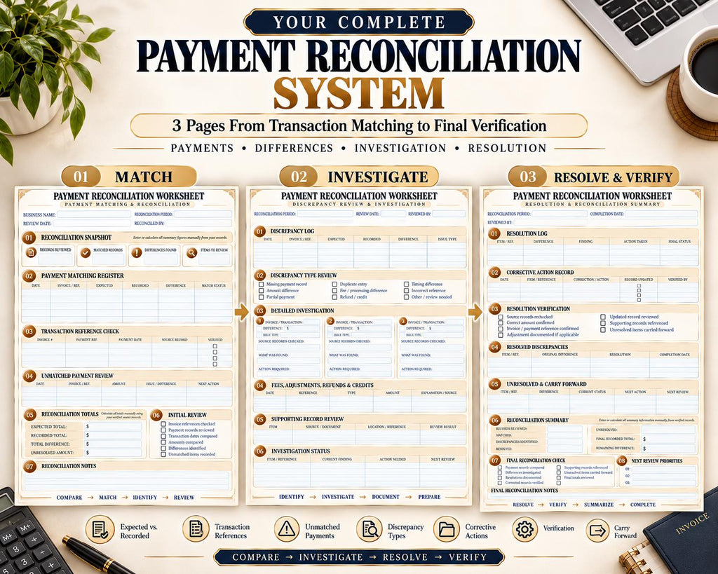 Payment Reconciliation Worksheet — source listing image 2