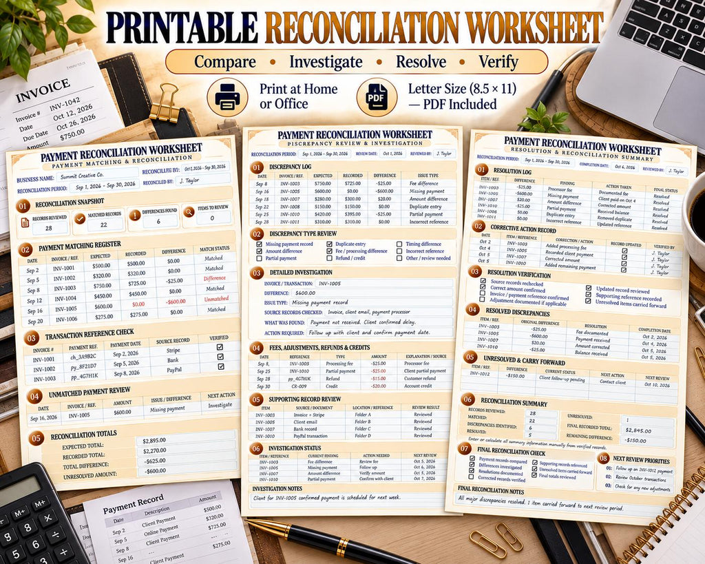 Payment Reconciliation Worksheet — source listing image 7