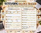 Outstanding Balance Tracker Canva worksheet preview