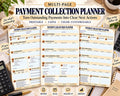 Payment Collection Planner Canva worksheet preview