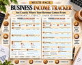 Business Income Tracker Canva worksheet preview