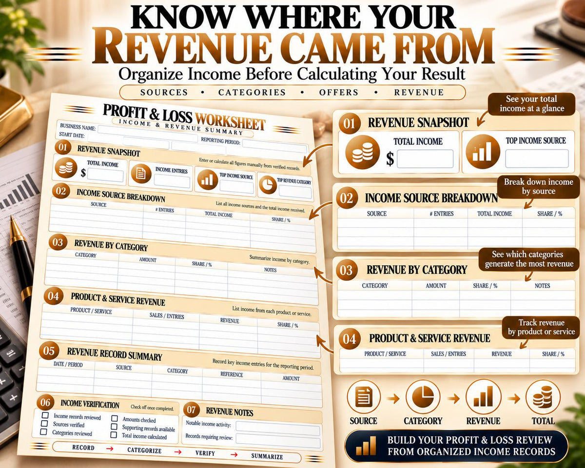 Profit & Loss Worksheet — source listing image 3