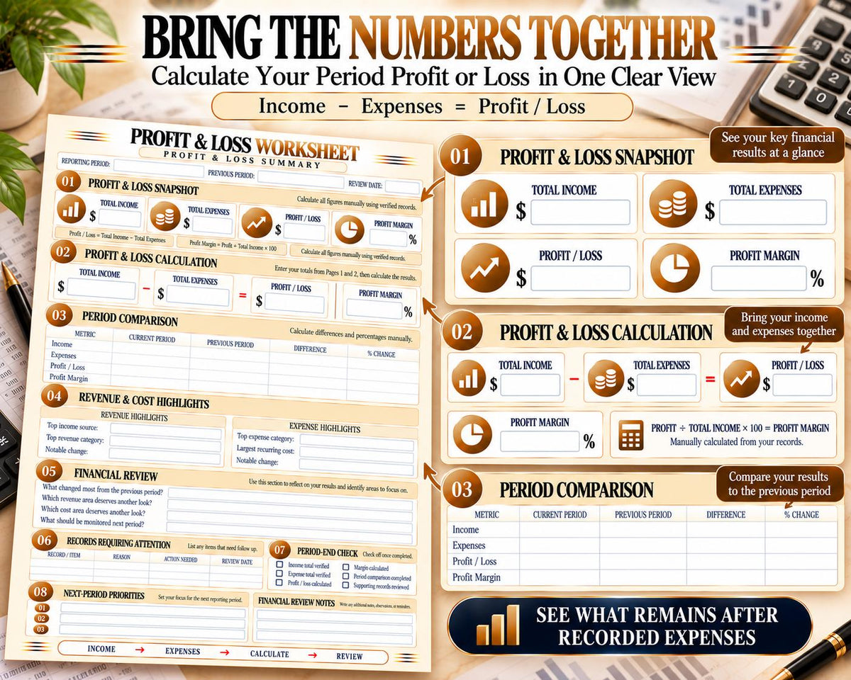 Profit & Loss Worksheet — source listing image 5