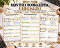 Monthly Bookkeeping Checklist Canva worksheet preview