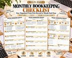 Monthly Bookkeeping Checklist Canva worksheet preview