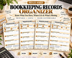 Bookkeeping Records Organizer Canva worksheet preview