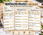 Month-End Finance Checklist Canva worksheet preview
