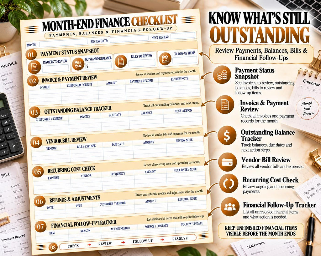 Month-End Finance Checklist — source listing image 4
