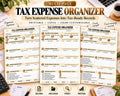Tax Expense Organizer Canva worksheet preview