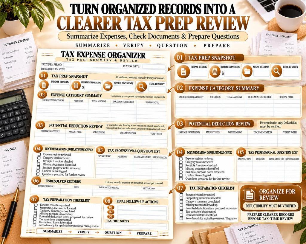 Tax Expense Organizer — source listing image 5