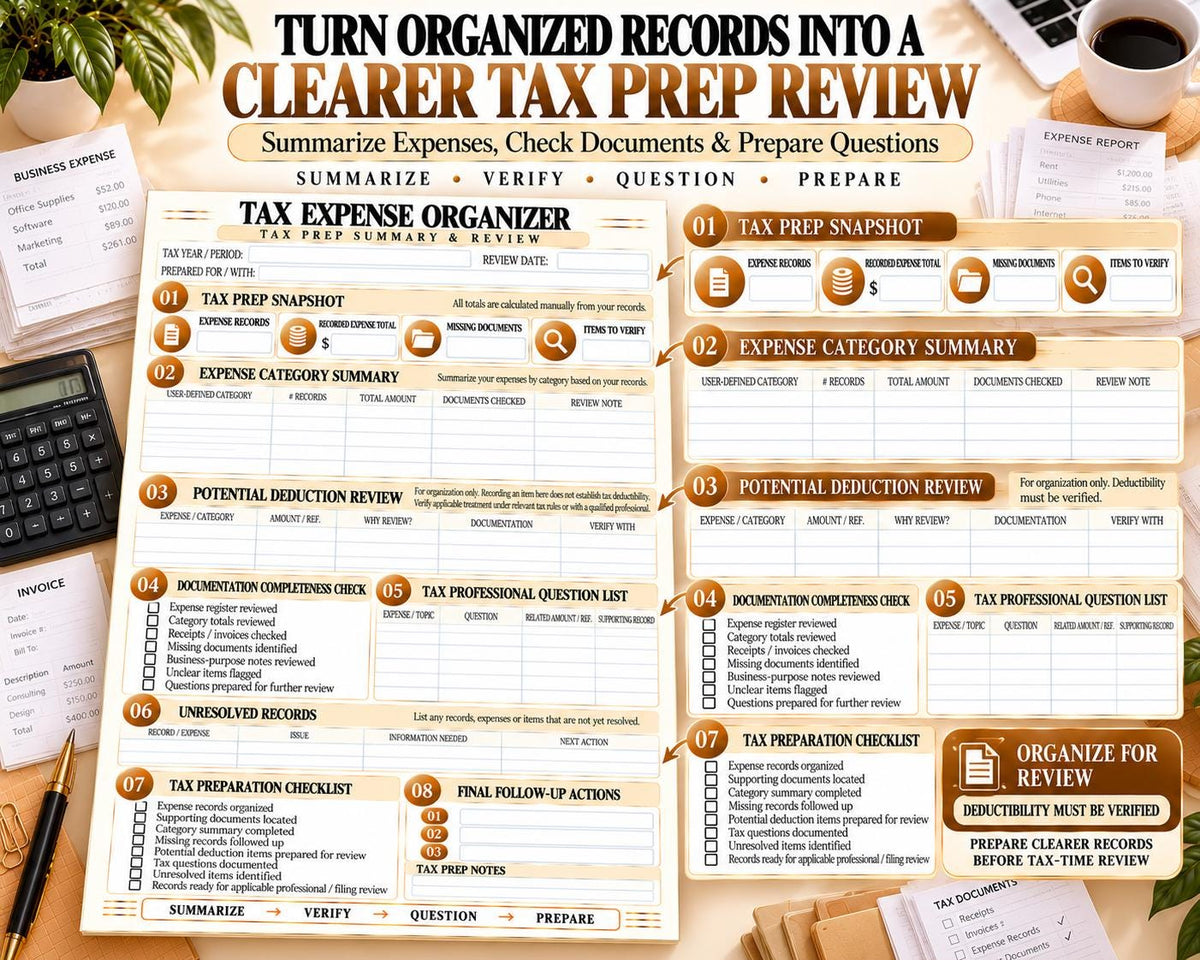 Tax Expense Organizer — source listing image 5