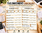 Tax Document Checklist Canva worksheet preview