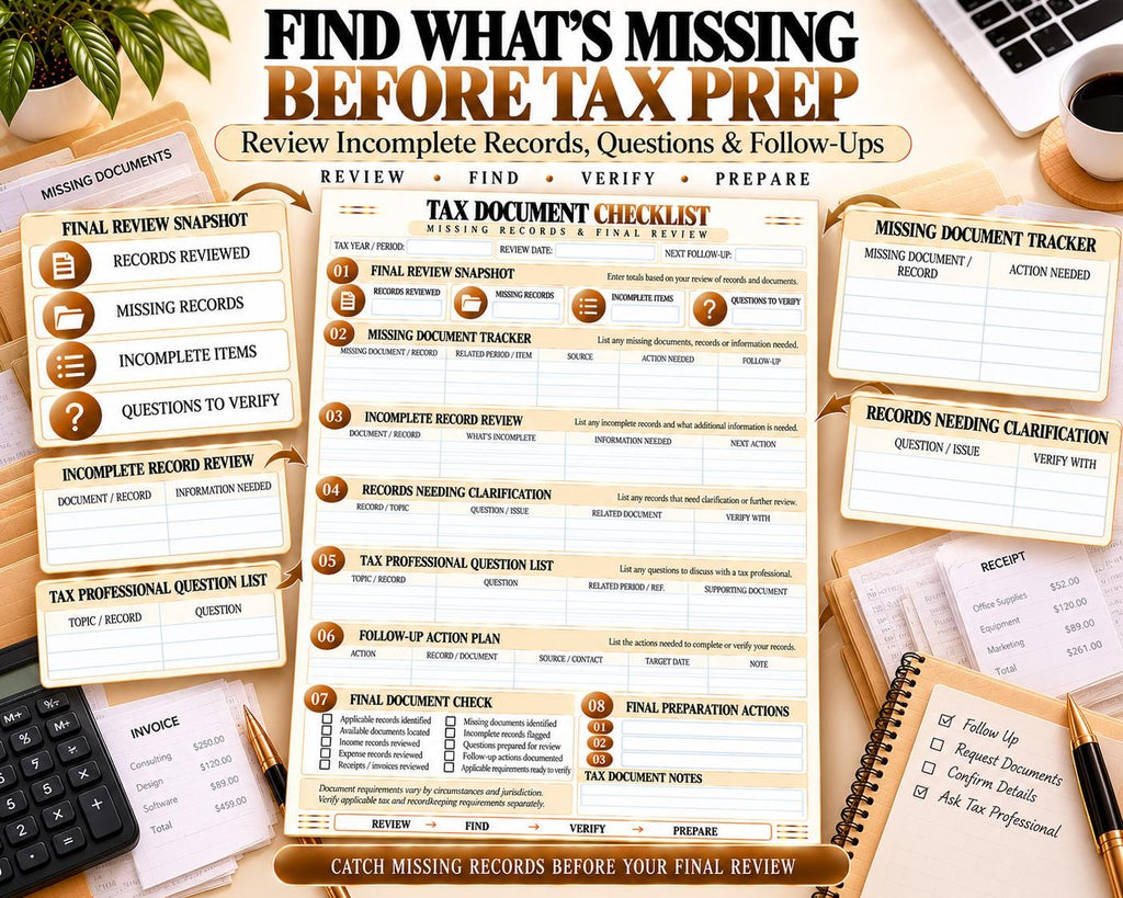 Tax Document Checklist — source listing image 4