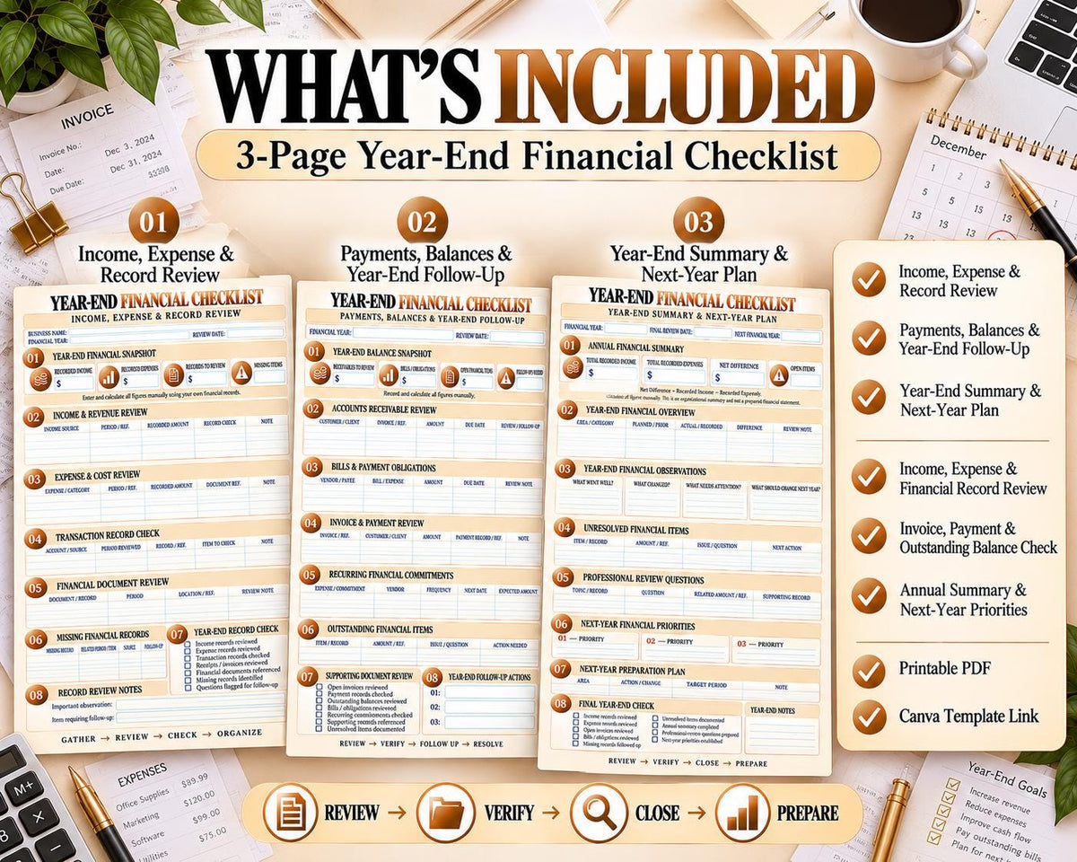 Year-End Financial Checklist — source listing image 10