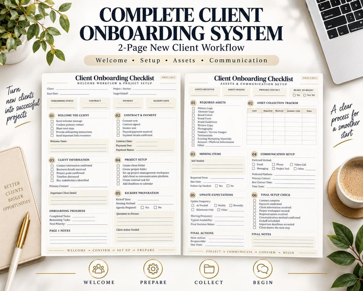 Multi-Page Client Onboarding Checklist — image 2 of 10
