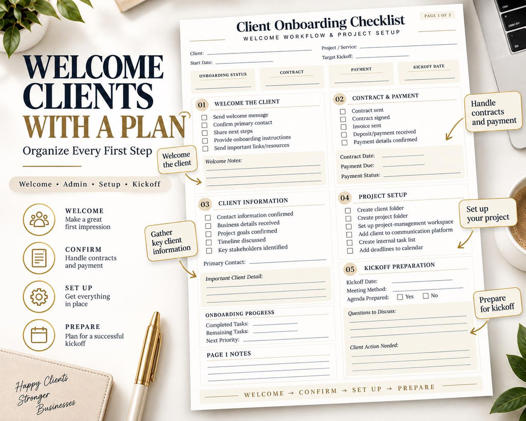 Multi-Page Client Onboarding Checklist — image 3 of 10