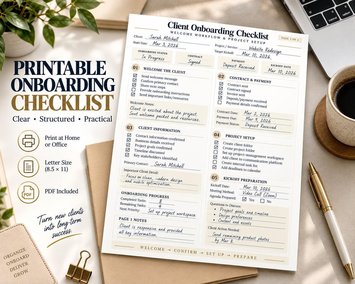 Multi-Page Client Onboarding Checklist — image 7 of 10