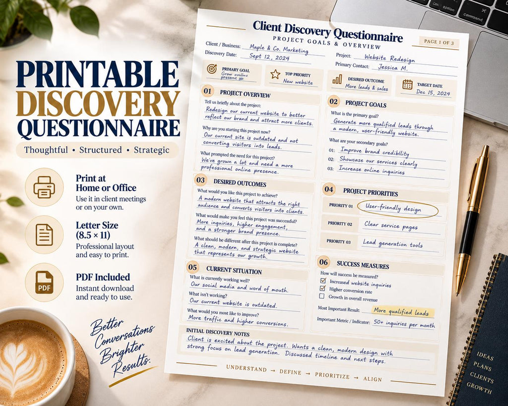 Multi-Page Client Discovery Questionnaire — image 7 of 10