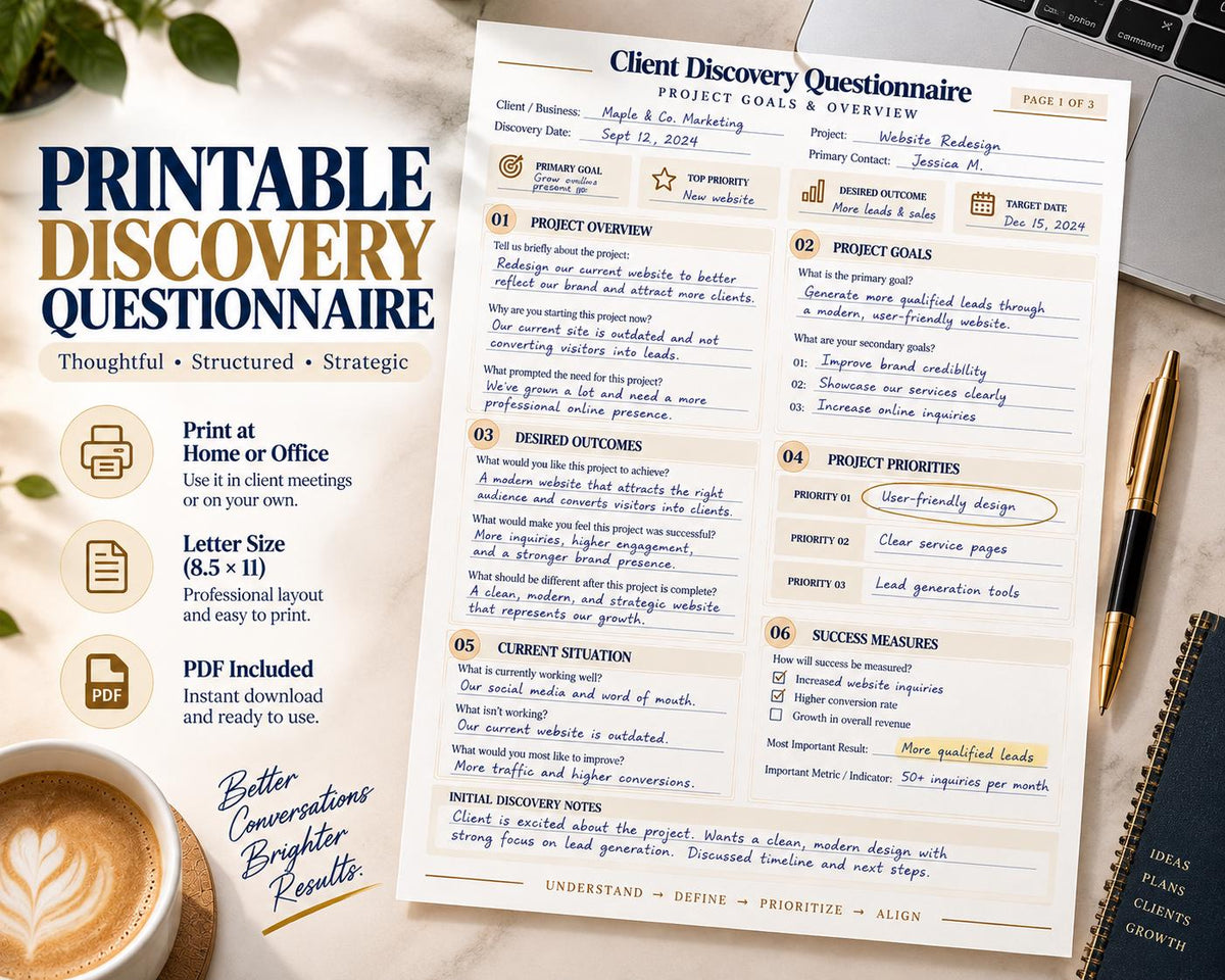 Multi-Page Client Discovery Questionnaire — image 7 of 10