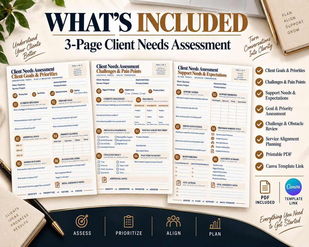 Multi-Page Client Needs Assessment — image 10 of 10