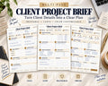 Preview of Multi-Page Client Project Brief digital Canva worksheet template